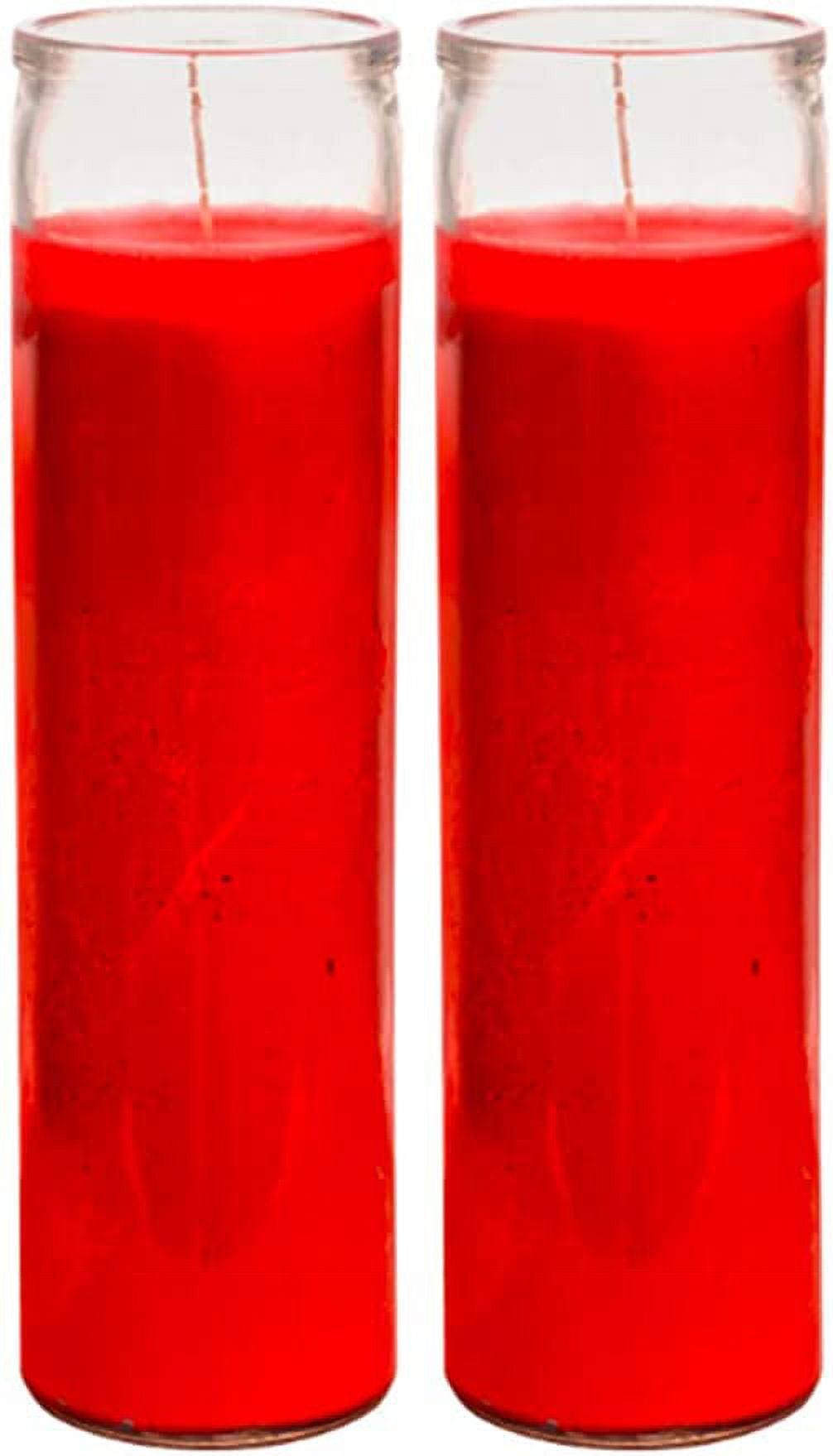 Prayer Candles Red Wax Candle (2 Pc Bulk) Great for Sanctuary, Vigils