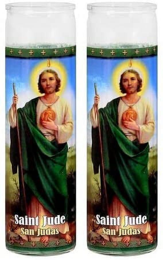 Prayer Candles San Judas Tadeo Candles Green Wax 3 Pack