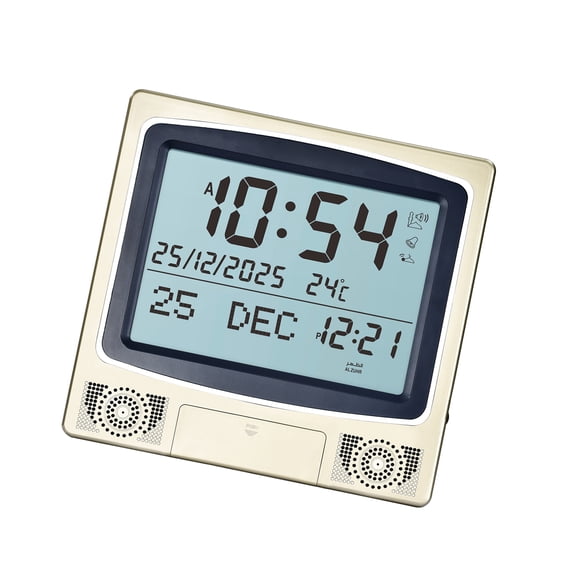Prayer Digital LED Azan Clock Wall Desktop Placement Prayer Clock with Temperature Monitor Calendar