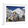 thumbnail image 1 of Art.com Prayer Flags at the Everest Base Camp Sign, Sagarmatha National Park, Himalayas Photographic Print by Christian Kober, White Frame Wall Art, 40" x 32", 1 of 4