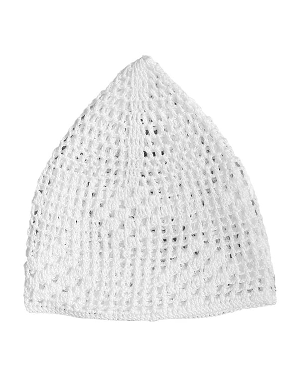 Prayer Hat for Men Knitted Ramazan Hijabs Skull Kufi Hat Headwear Arabian Turban Round Bonnet Hat