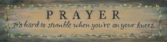 Prayer-Its Hard to Stumble Canvas Art - Karen Tribbet (12 x 36)