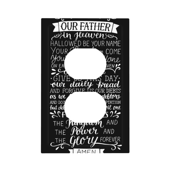 Prayer Of The Lord Duplex Wall Plate 1 Gang Decorative Electrical Outlet Light Switch Cover Switchplate