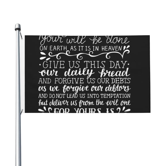 Prayer Of The Lord Flag 3X5 Ft Garden Yard House Flags Banner Sign Outdoor Indoor Party Home Garden Decoration