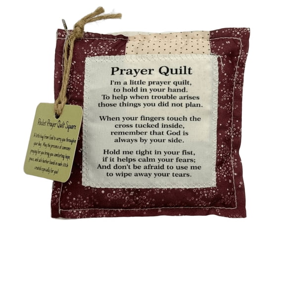 Prayer Quilt with Cross Inside 3.9"x3.9"Handmade Sew Individually Colorful Quilts, Pocket Prayer Quilt, Pocket Prayer Cross, Mini Scripture Quilts, Sympathy