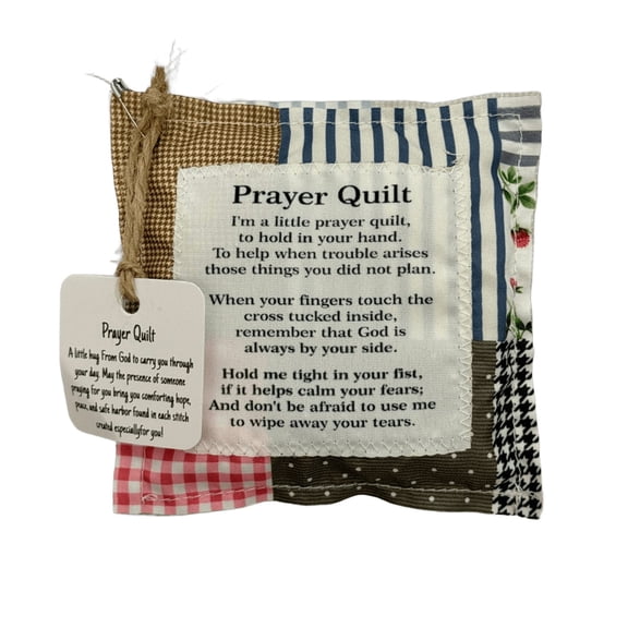 Prayer Quilt with Cross Inside 3.9"x3.9"Handmade Sew Individually Colorful Quilts, Pocket Prayer Quilt, Pocket Prayer Cross, Mini Scripture Quilts, Sympathy
