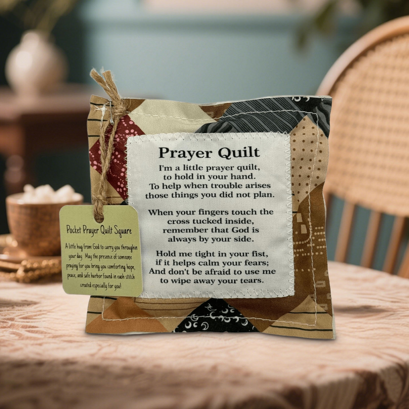 Prayer Quilt With Cross Inside-Pocket Prayer Quilt-Handmade Sew ...