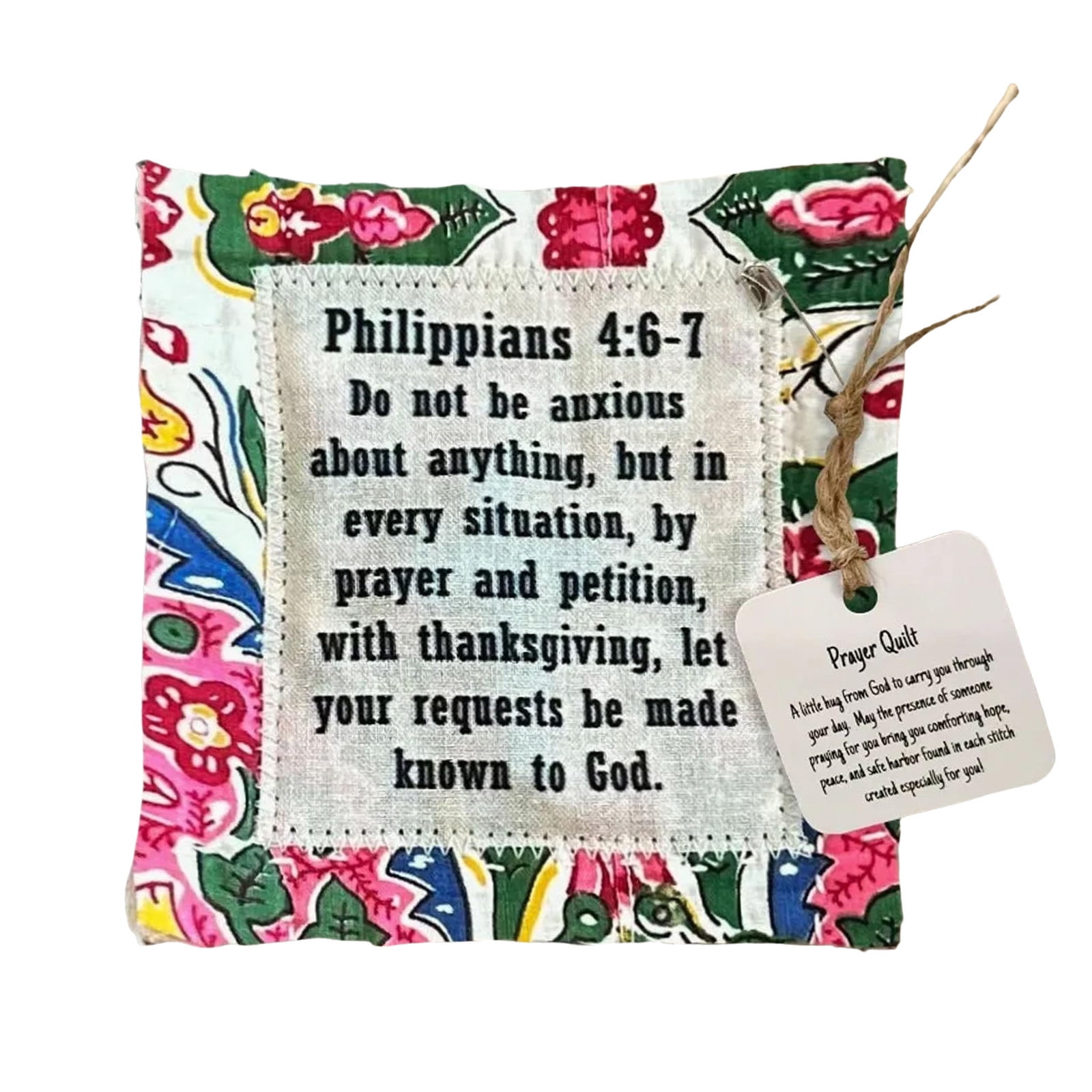 Prayer Quilt Squares, Handmade Sew Individually Colorful Quilts