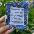 thumbnail image 1 of Prayer Quilt with Cross Inside - Pocket Prayer Mini Scripture Quilt - Handmade Sew Colorful Quilts - Christian Spiritual Encouragement Gift, 1 of 7