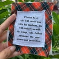 thumbnail image 1 of Prayer Quilt with Cross Inside - Pocket Prayer Mini Scripture Quilt - Handmade Sew Colorful Quilts - Christian Spiritual Encouragement Gift, 1 of 6