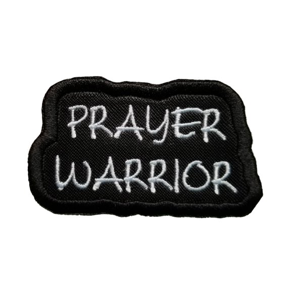 Prayer Warrior Embroidered Iron On Patch