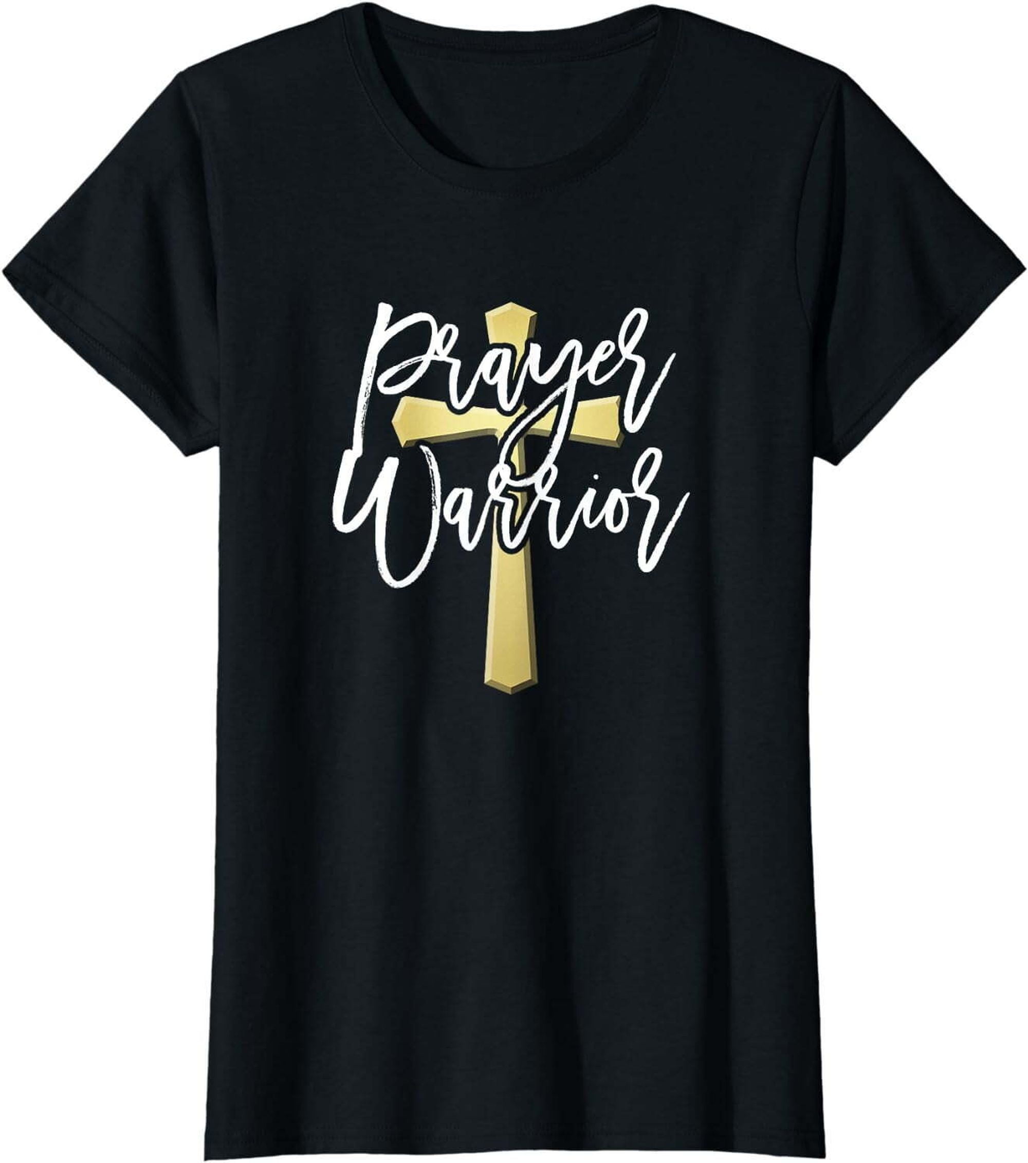 Prayer Warrior T Shirt Catholic Christian Ts For Women