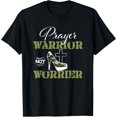 thumbnail image 1 of Prayer Warrior not Worrier Camo Faith God Jesus Christian T-Shirt, 1 of 4