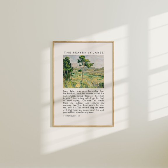 Prayer of Jabez Christian Landscape Nature Artwork, Unframed Canvas