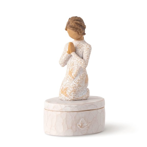 Prayer of Peace Keepsake Box, sculpted, hand-painted Keepsake Box