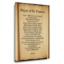 Prayer of St. Francis of Assisi Quotes Wall Art Prints Poster Printing Vertical Canvas Colouring Hallway Decor Ideas Printed Canvas Modern Home