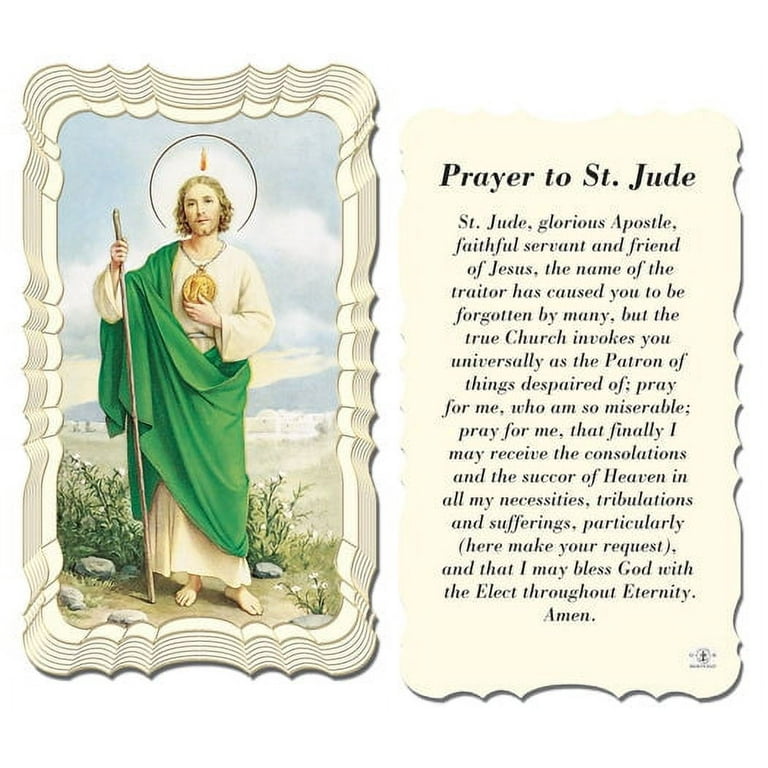 Saint Jude approximative Thanksgiving Novena Gold Stamped