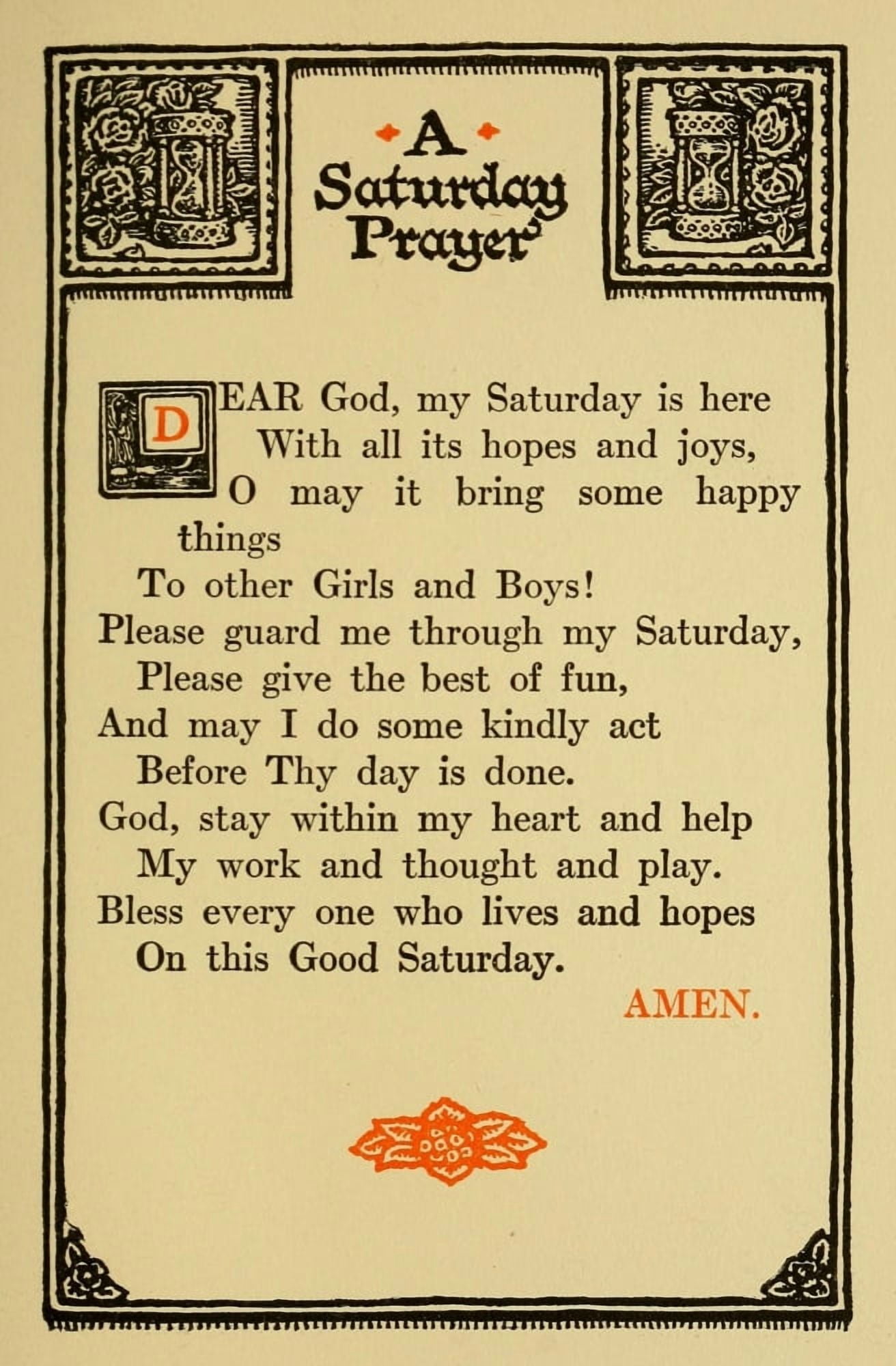 Prayers for Little Men 1912 A Saturday prayer Canvas Art - Morgan van Roorbach Shepard (18 x 24)