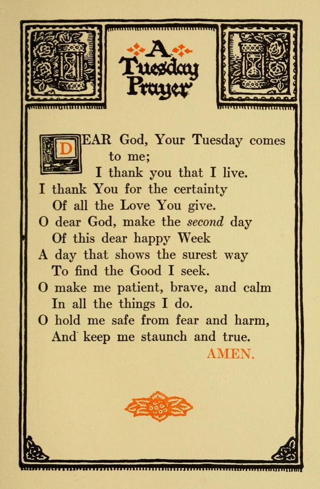 Prayers for Little Men 1912 A Tuesday prayer Canvas Art - Morgan van Roorbach Shepard (18 x 24)