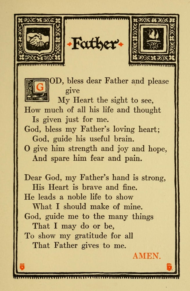 Prayers for Little Men 1912 Father Canvas Art - Morgan van Roorbach Shepard (24 x 36)