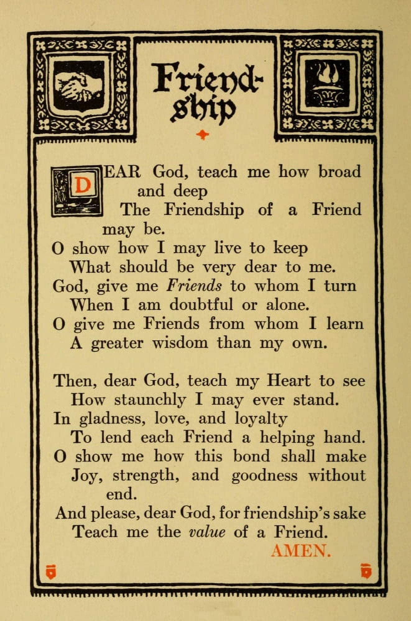 Prayers for Little Men 1912 Friendship Canvas Art - Morgan van Roorbach Shepard (18 x 24)
