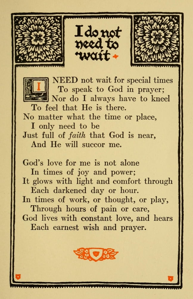 Prayers for Little Men 1912 I do not need to wait Canvas Art - Morgan van Roorbach Shepard (24 x 36)