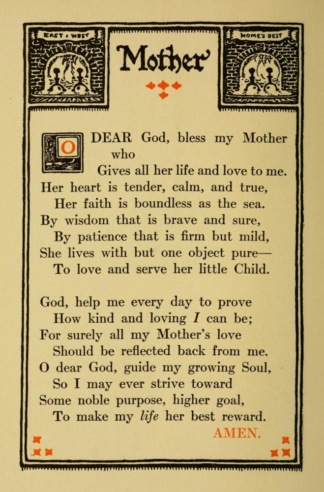 Prayers for Little Men 1912 Mother Canvas Art - Morgan van Roorbach Shepard (18 x 24)
