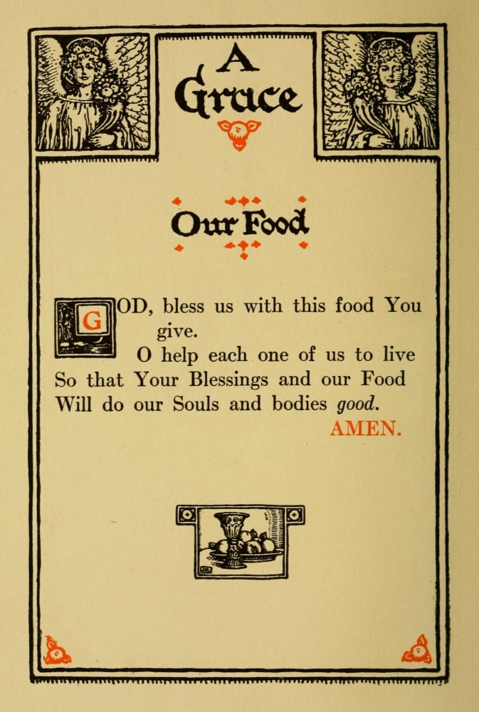 Prayers for Little Men 1912 Our food Canvas Art - Morgan van Roorbach Shepard (18 x 24)