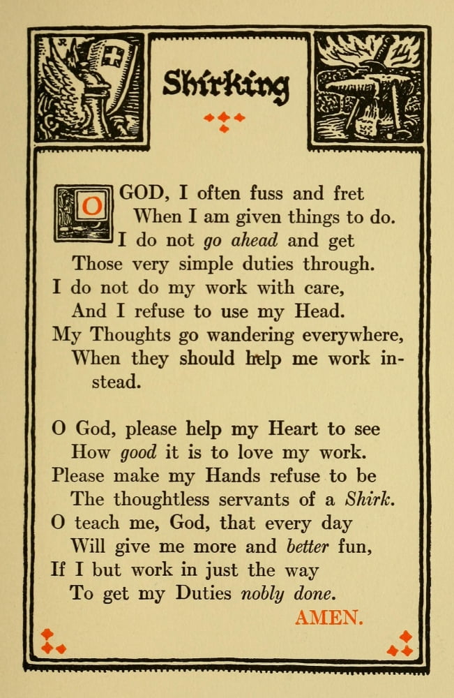 Prayers for Little Men 1912 Shirking Canvas Art - Morgan van Roorbach Shepard (18 x 24)