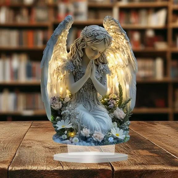Praying Angel Statue, Angel Ofprayer Peaceful And Warm Tabletop Decorations, Desktop Decor For Home Office Living Room Bedroom