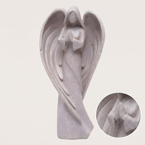 Praying Angel Statues, 8.6'' Prayer Angel Figurines, Garden Angels Sculptures for Family Friends, Indoor Table Shelf Mantel Decorations
