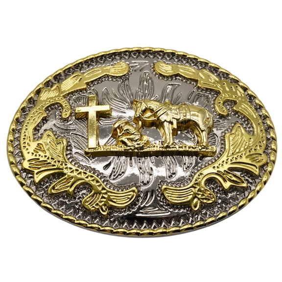 Praying Cowboy Horse Cross Faith Animal Rodeo Western Fashion Belt Buckle