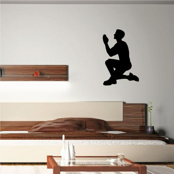 Praying Father on one knee Decal - 36 Inches