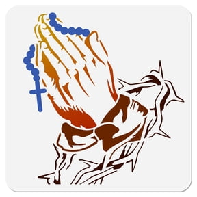 Praying Gesture Stencil