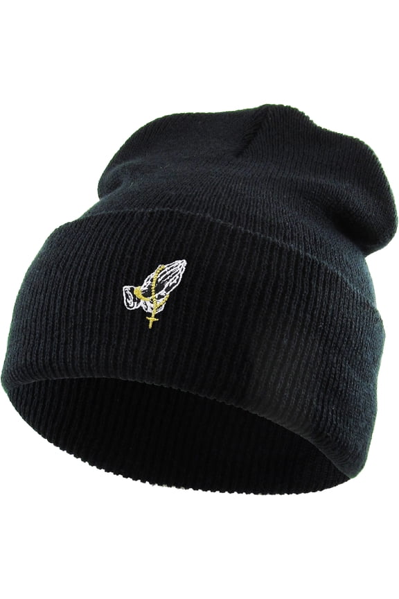 Praying Hands Embroidered Beanie