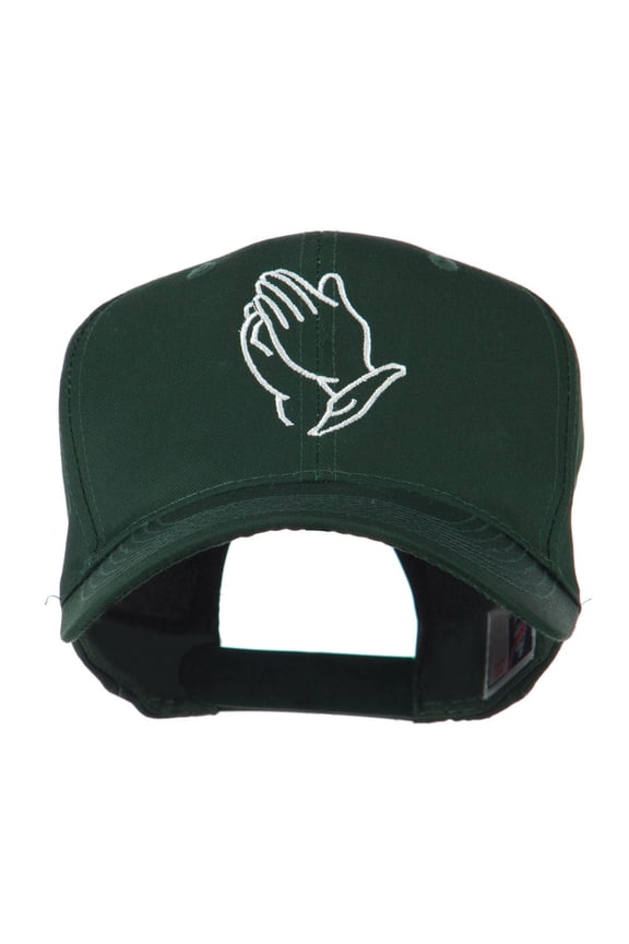 Praying Hands Embroidered Cap - Green OSFM