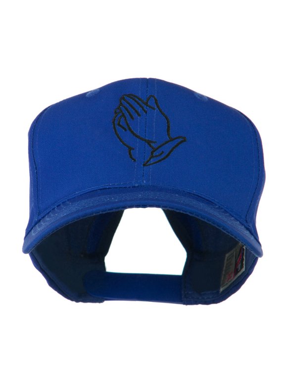 Praying Hands Embroidered Cap - Royal OSFM