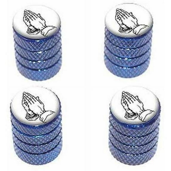 Praying Hands Religious Tire Rim Wheel Aluminum Valve Stem Caps, Multiple Colors