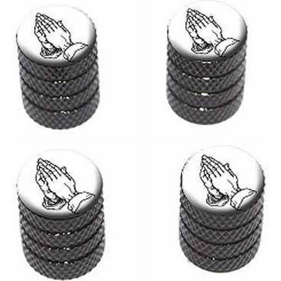 Praying Hands Religious Tire Rim Wheel Aluminum Valve Stem Caps, Multiple Colors