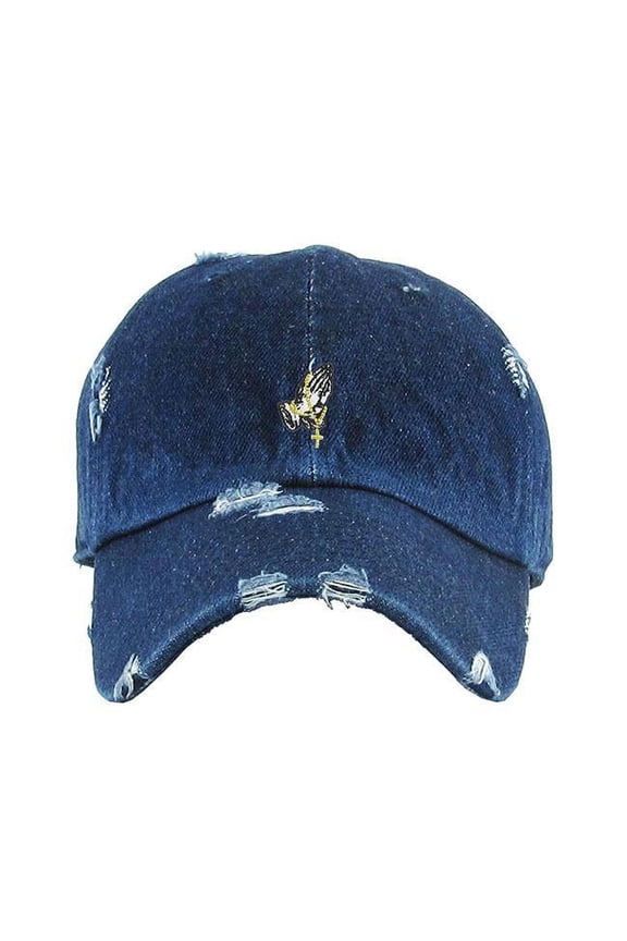 Praying Hands Rosary Vintage Dad Hat