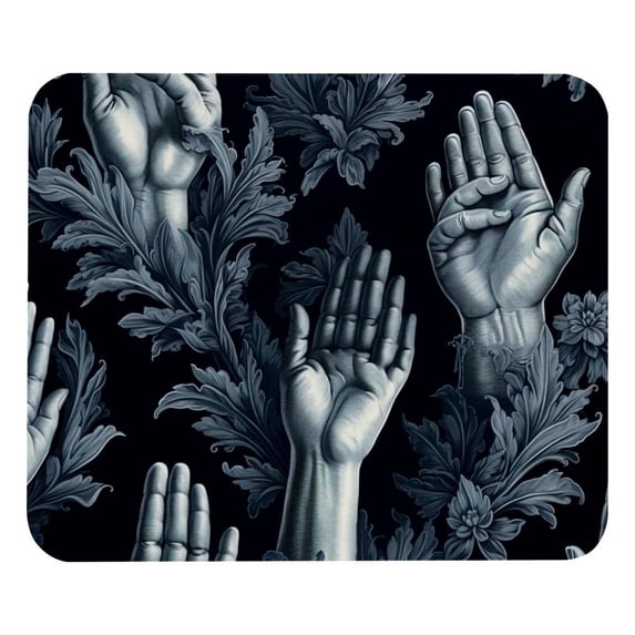 Praying Hands Square Desk Mat Mouse Mat Mouse Pad, 8.3x9.8 Inch, Non-Slip Rubber Bottom, Printed, Suitable for Office and Gaming