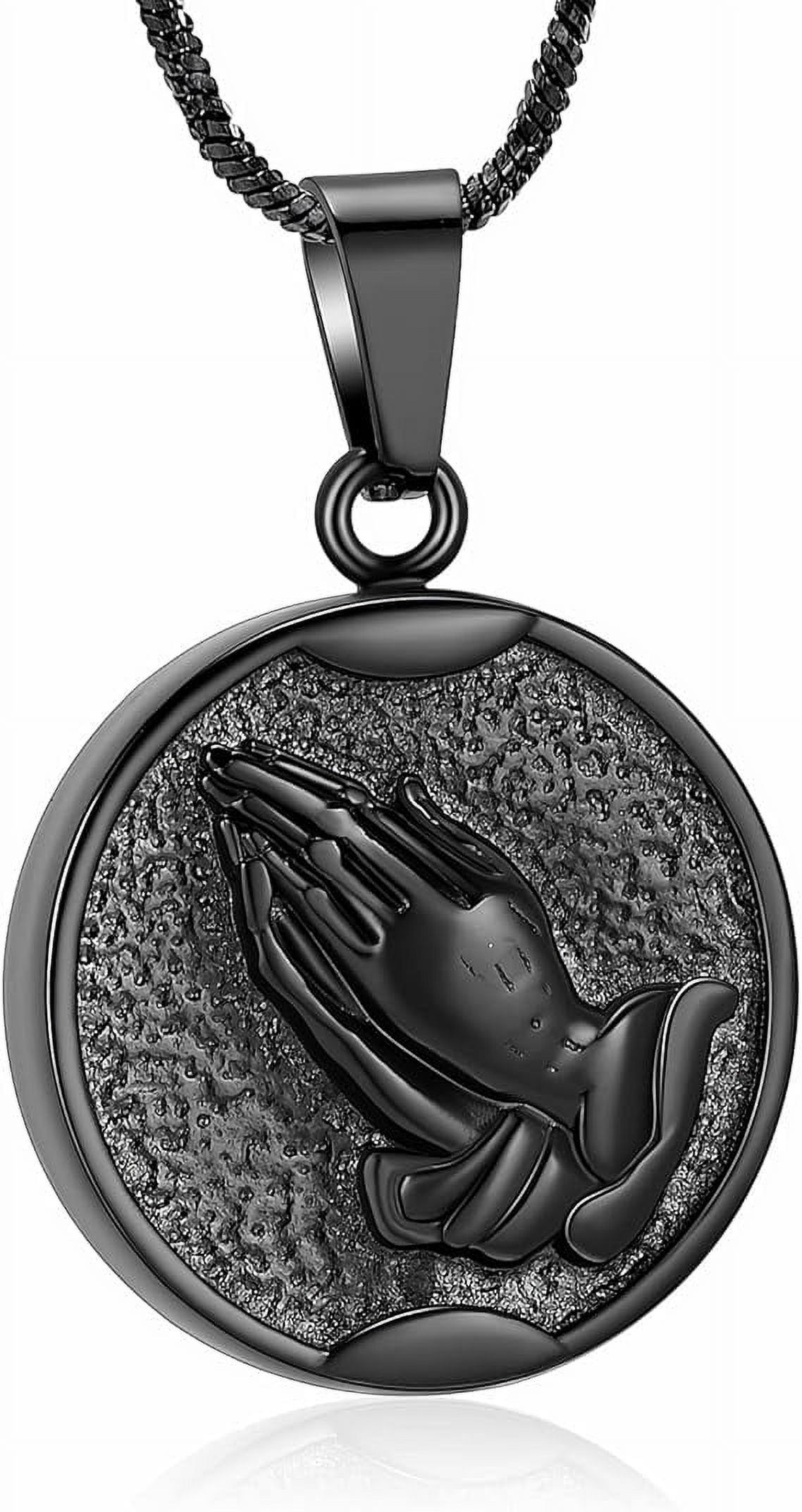 Praying Hands Urn Necklace for Human Ashes Cremation Jewelry Urn