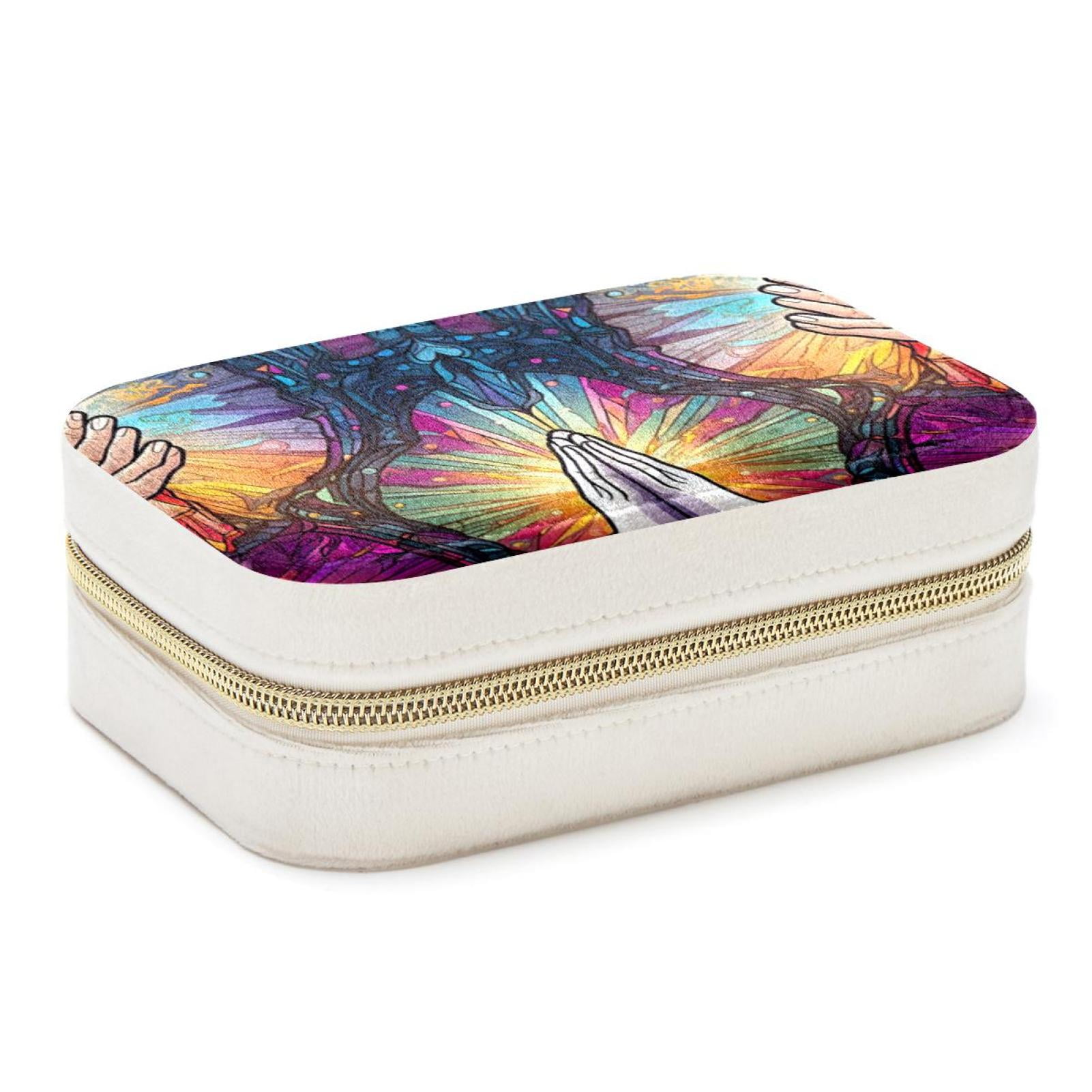 Praying Hands Velvet Portable Decorative Box with Removable Compartment ...
