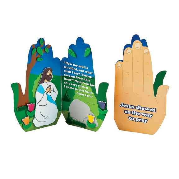 Praying In The Garden Handprint 12 - Craft Kits - 12 Pieces