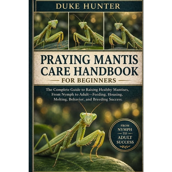 Praying Mantis Care Handbook: The Complete Guide to Raising Healthy Mantises, From Nymph to Adult-Feeding, Housing, Molt, (Paperback)