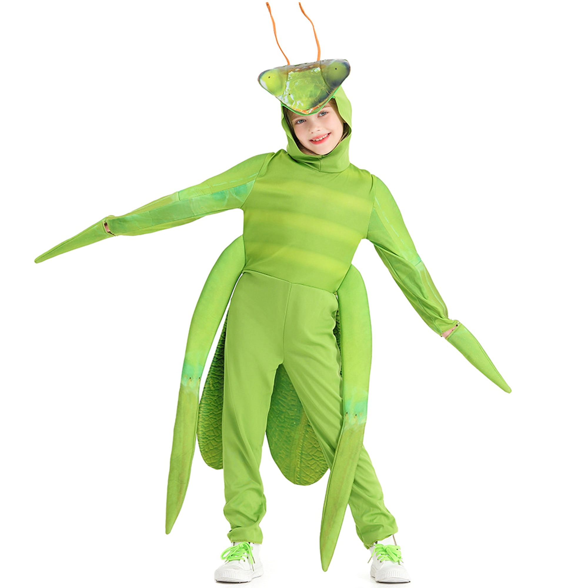 Praying Mantis Costume for Kids, Green Praying Mantis Jumpsuit and ...