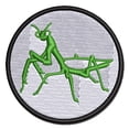 thumbnail image 1 of Praying Mantis Insect Applique Multi-Color Embroidered Hook & Loop Patch - 3.5 Inch Large, 1 of 5