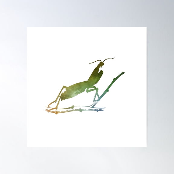 Praying Mantis Poster Wall Art, Modern Wall Decor For Living Room Bedroom, 24x24 UNFRAMED