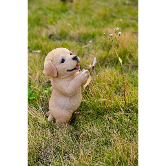 Praying Yellow Labrador Puppy Statue