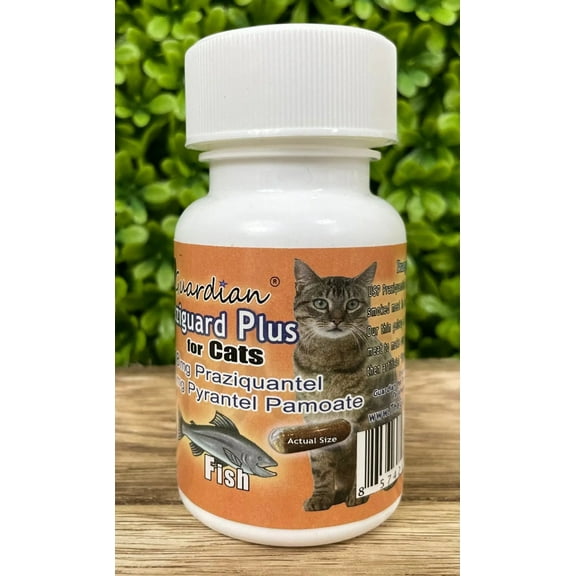 Praziguard Tapeworms Plus De-Wormer for Cats 4 Gelcaps Fish Flavor